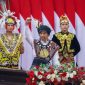 Presiden Joko Widodo saat rapat Paripurna DPR pembukaan masa persidangan I DPR tahun sidang 2023-2024 di Gedung Nusantara, Kompleks Parlemen, Senayan, Jakarta, Selasa (16/8/2023). (Dok. Dokumentasi Parlemen)