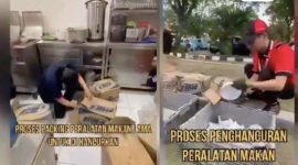 Baso A Fung hancurkan peralatan makan yang dimilikinya demi jaga Sertifikasi Halal yang dimilikinya. (Dok. Tribun News)