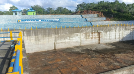 Bendungan menjadi wadah penting bagi warga di Kecamatan Marang Kayu. (istimewa)