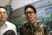 Menteri Kesehatan (Menkes) Budi Gunadi Sadikin ketika memberikan keterangan kepada wartawan di RSUP Persahabatan, Rawamangun, Pulogadung, Jakarta Timur, Kamis (10/8/2023). (Dok. TribunNews) 