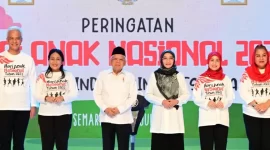 Wakil Presiden RI Ma'ruf Amin hadiri acara Hari Anak Nasional 2023 di Semarang, Minggu (23/7). (Dok. Wapres RI)