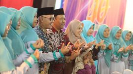 Wakil Ketua DPRD Kaltim Samsun di lokasi acara HUT Desa Bukit Raya. [Ist]