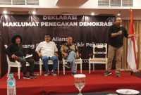 Agenda  Deklarasi Maklumat Penegakan Demokrasi Oleh Aliansi Pejuang-Pemikir Pemikir-Pejuang. (Istimewa)