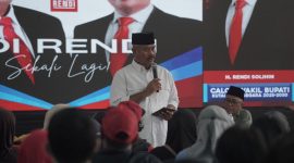 Calon Bupati Kukar Edi Damansyah di Kecamatan Muara Jawa.