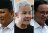 Ilustrasi Prabowo Subianto, Ganjar Pranowo, Anies Baswedan [detik]