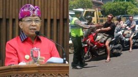 I Wayan Koster selaku Gubernur Bali memberikan larangan untuk para wisatawan mancanegara (wisman) atau turis asing sewa motor di Pulau Dewata. (Dok. Tribun)