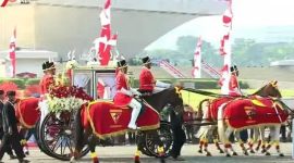 Kirab Bendera Pusaka di Monas menuju Istana Merdeka, Kamis (17/8/2023). (Dok. Tangkapan layar Youtube Sekretariat Presiden)