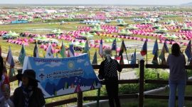 Suasana Jambore Pramuka Dunia di Korea Selatan. (Dok. AP/Choe Young-soo)