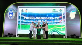 Direktur Utama PT Pegadaian Damar Latri Setiawan berharap, keikutsertaan Pegadaian di Liga 2 ini bisa menghibur masyarakat Indonesia khususnya para pecinta sepakbola, sekaligus untuk membangkitkan perekonomian daerah. (Foto: IST)