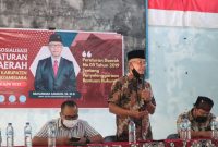 Wakil Ketua DPRD Kaltim Muhammad Samsun ketika melakukan Sosper kepada Masyarakat (Mediaetam.com/Istimewa)