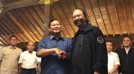 Pertemuan Prabowo dan Surya Paloh di Hambalang. (Dok. Detik.com)