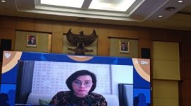 Menkeu Sri Mulyani mengadakan konferensi pers memgenai status Rafael Alun Trisambodo pejabat Ditjen Pajak, Jumat (24/2 - 2023). (Dok. Antara)